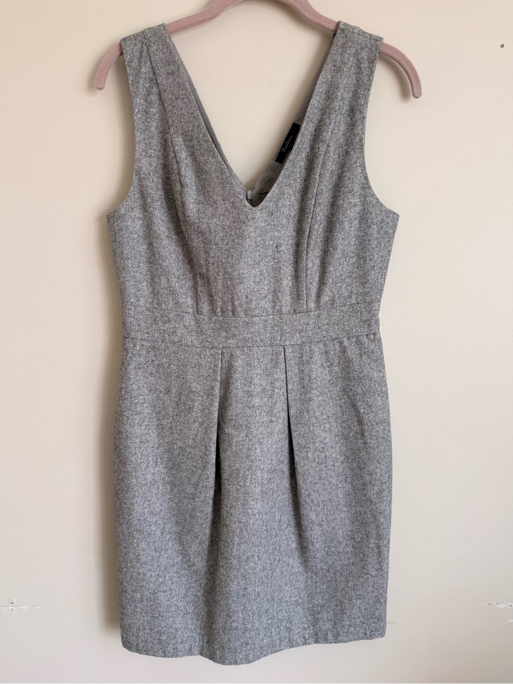 Monteau Gray V-Neck Sheath Dress